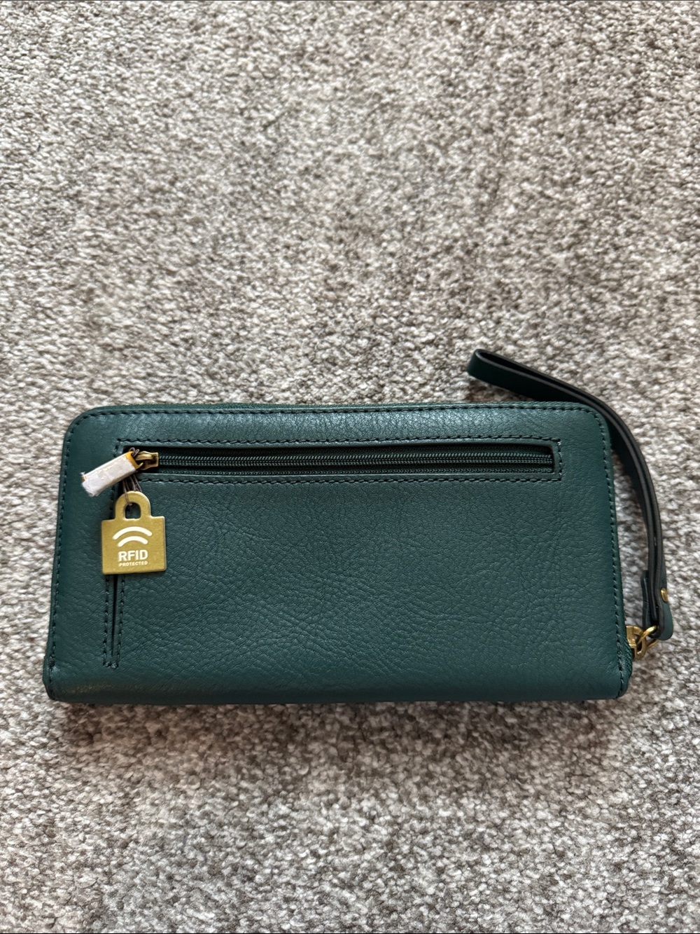 Fossil Jori Zip Clutch Teal Green - Picture 3 of 5